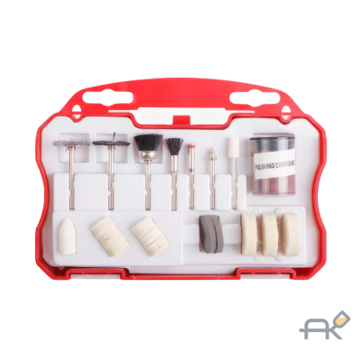 Набор аксессуаров для гравера 20 предметов в боксе (для чистки/полировки) (WORTEX) (MGK020P11511)